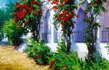 庭園 Painting - ig066E 風景 花の庭 印象派